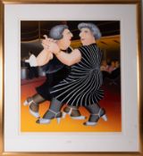 Beryl Cook, silkscreen, 'Dancing on the QE2', 278/300, signed limited edition, framed and glazed,