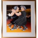 Beryl Cook, silkscreen, 'Dancing on the QE2', 278/300, signed limited edition, framed and glazed,