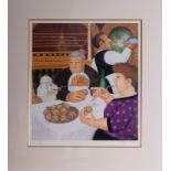 Beryl Cook, 'Dining in Paris', signed edition print, 525/650, not mounted or framed..