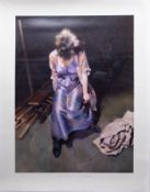 Robert Lenkiewicz, 'Painter with Women', St Anthony theme, signed edition print, published by