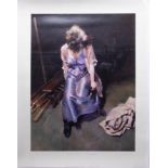 Robert Lenkiewicz, 'Painter with Women', St Anthony theme, signed edition print, published by