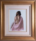 Domingo Carmen Gloria, (Barcelona), original pastel, 40cm x 30cm, 'Rear view', signed, framed and