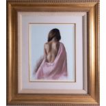 Domingo Carmen Gloria, (Barcelona), original pastel, 40cm x 30cm, 'Rear view', signed, framed and