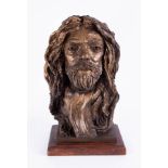 Richard Clark, an original bronze sculpture of Robert Lenkiewicz, head and shoulders, a numbered