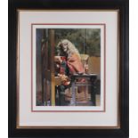 Robert Lenkiewicz, signed edition print 'Self Portrait at Easel, 1992', no. 268/500, framed and