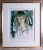 Robert Lenkiewicz, signed edition print 2/350 'Study of Mary' 47cm x 37cm, framed and glazed.