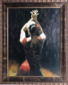 Fabian Perez, 'Flamenco Dancer' giclee on canvas, 2004 edition 25/35, 68cm x 50cm, framed and