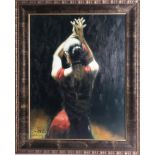 Fabian Perez, 'Flamenco Dancer' giclee on canvas, 2004 edition 25/35, 68cm x 50cm, framed and