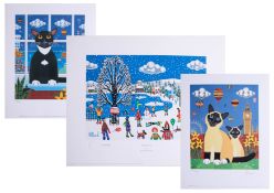Brian Pollard, three signed edition prints, including 'Thin Ice', 'Bill and Ben' and 'Billy's Bass',