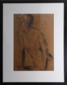 Jill Watkins, pastel sketch of nude lady, 67cm x 46cm, framed and glazed.