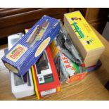Hornby Dublo Mail Van set, a static model, also Hornby LMS Mail Coach set, with other toys and