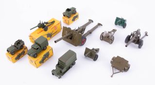 Dinky Toys, a collection of military vehicles including four boxed models and other loose, including