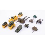 Dinky Toys, a collection of military vehicles including four boxed models and other loose, including