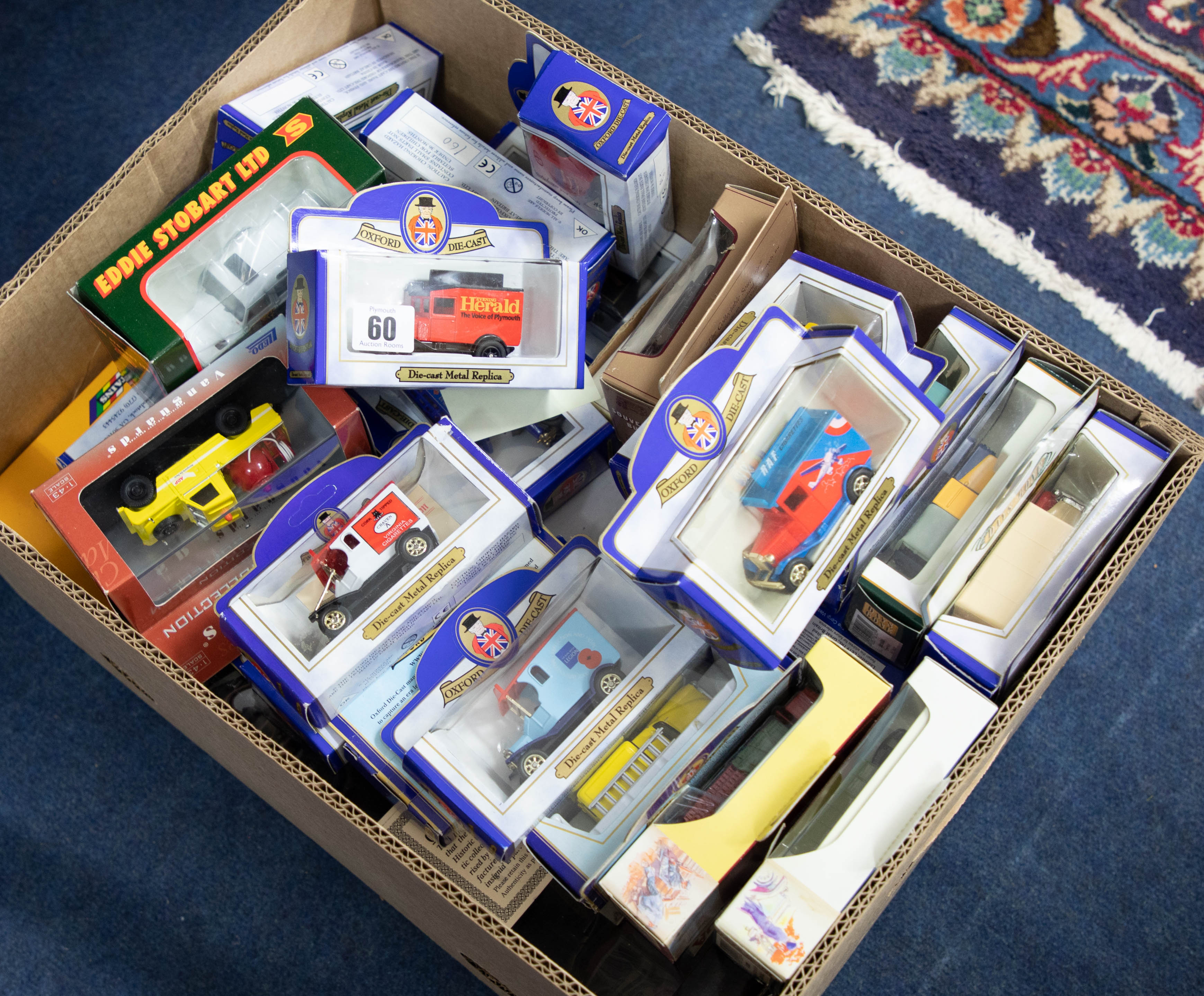 A collection of mainly Oxford diecast boxed models, also Corgi Eddie Stobart, Mini Champs etc. (