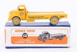 Dinky Toys, 533 Leyland Cement Wagon, yellow, boxed.