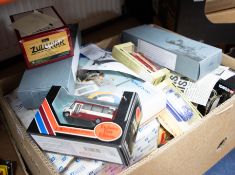 A collection of various diecast models including Corgi, Battle of Britain set, Atlas aircraft model,