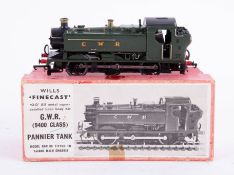 Wills Finecast OO Gauge GWR Pannier Tank Engine with set of Romford Wheels, boxed.