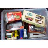 A mixed collection of diecast models including Corgi, EFE, Lledo promotion sets, Matchbox and also