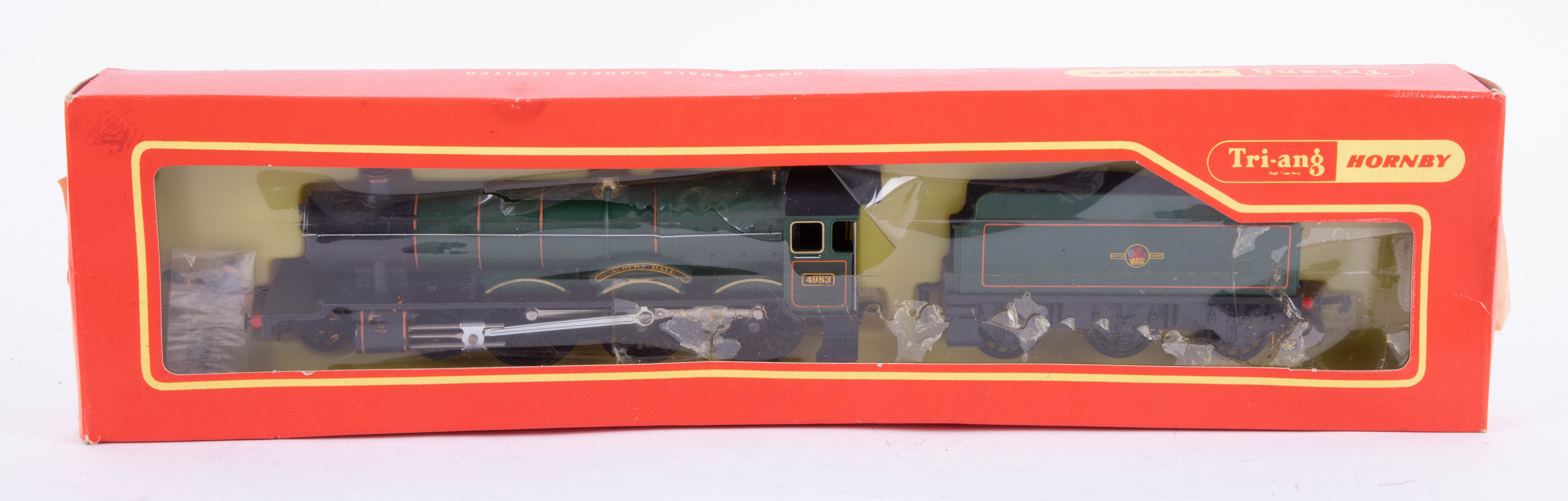 Triang Hornby OO Gauge Loco and Tender, Hall Class, Albert Hall, boxed.