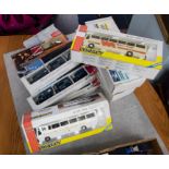 Joal, two compact diecast coach models, also Lledo RAF sets, Fire Engines etc, boxed (10).