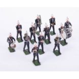 Britain's, twelve Royal Marine Bandsmen metal figures.
