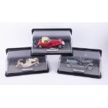 A collection of three Franklin Mint scale models including 1907 Rolls Royce Silver Ghost in
