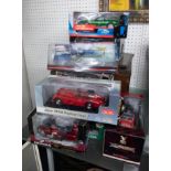 A collection of large scale models including Sun Star 1/18 scale Jaguar, other Jaguars including