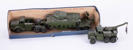 Dinky Supertoys Gift Set 698 Tank Transporter with Tank and another model.