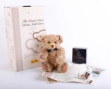 Steiff, a boxed Steiff 'Royal Crown Derby teddy bear', 24cm height, limited edition of 2000,