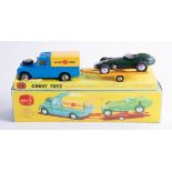 Corgi Toys, rare Gift Set no. 17 Ecurie Corgi Land Rover BRM Racing Car and Trailer, (dark green