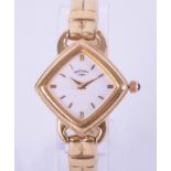 Rotary, a ladies rotary wristwatch with original box, gold plated circa 1997 with extra links and