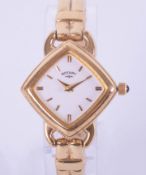 Rotary, a ladies rotary wristwatch with original box, gold plated circa 1997 with extra links and