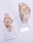 Coinwatch, his and hers wristwatches, boxed with guarantee, extra links, etc.