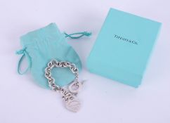 A Tiffany silver bracelet, boxed.