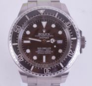 Rolex, a gents Deepsea Sea-Dweller Oyster Perpetual Date stainless steel wristwatch, purchased at