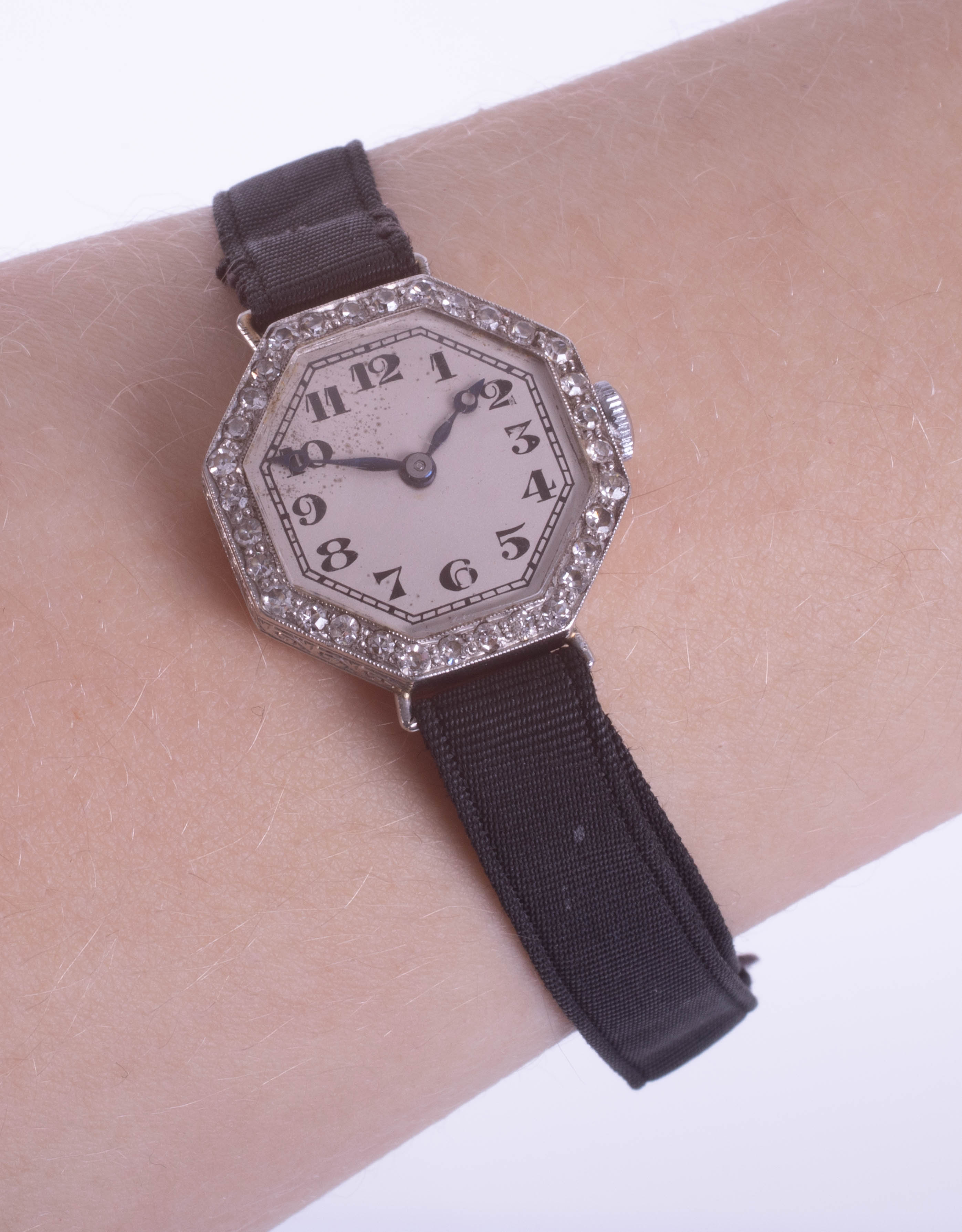 An 18ct vintage and diamond set ladies wristwatch. - Image 2 of 2