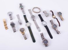 A collection of various general wristwatches, approximately fifteen, including Seiko, HMO, Recardo