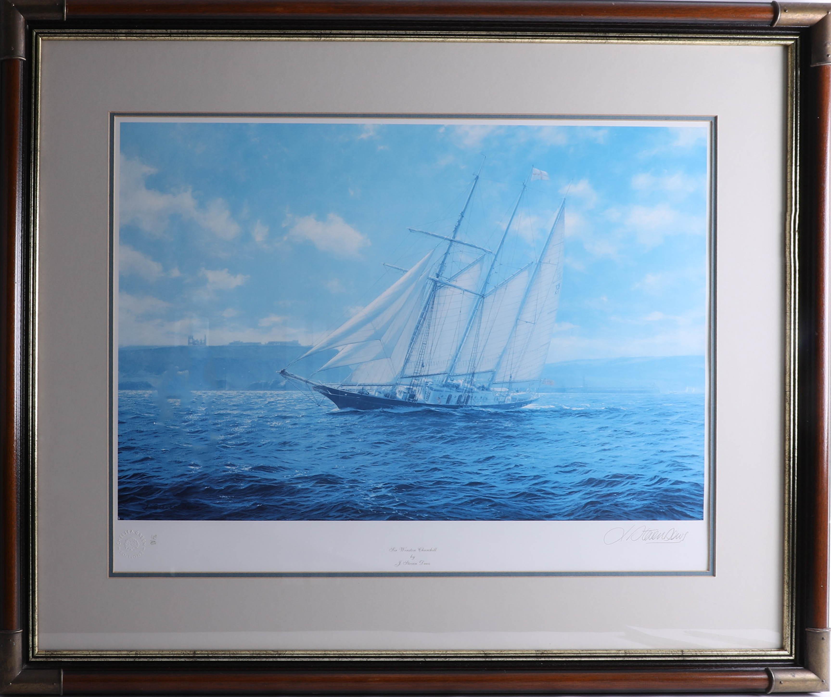 A collection of J.Steven Dews prints including 'Shamrock V racing off Yarmouth', 'The Whaler Phoenix - Image 4 of 5