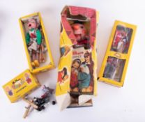 Pelham Puppets, three boxed puppet including Cat, Pirate and Boy together with Pelham Puppets