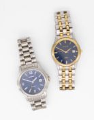 A gents Sekonda stainless steel 50m wristwatch and a gents Accurist wristwatch (2).