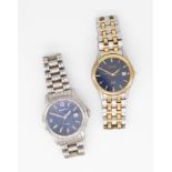 A gents Sekonda stainless steel 50m wristwatch and a gents Accurist wristwatch (2).