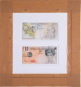 Banksy - 'Two Di-Faced Tenner's’, 2004, on paper, Di Faced is a pun on the word