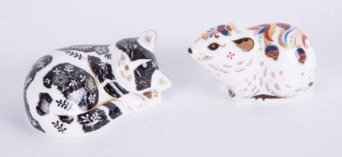 Two Royal Crown Derby figures including 'Bank Vole' and 'Misty Kitten', all boxed (2).