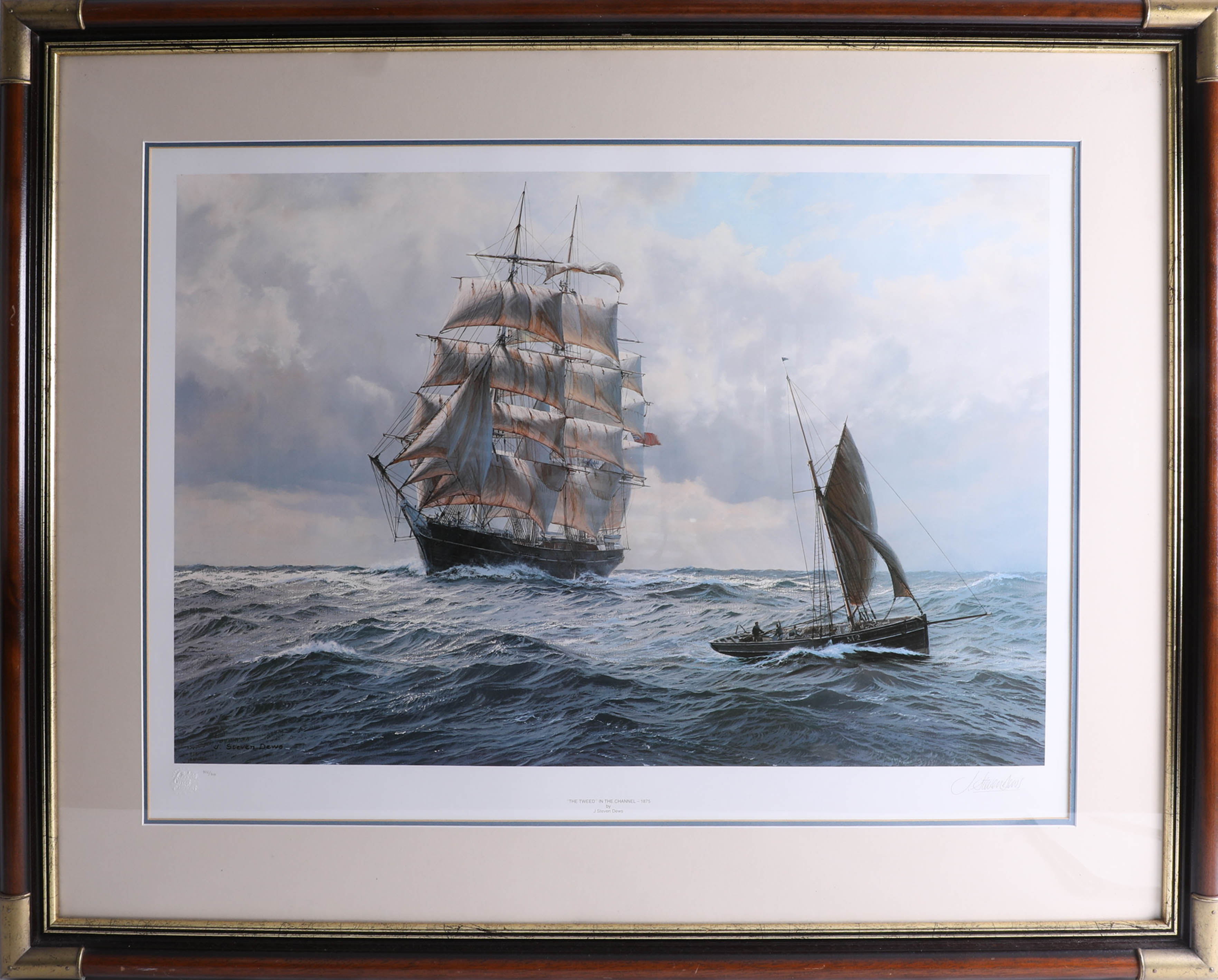 A collection of J.Steven Dews prints including 'Shamrock V racing off Yarmouth', 'The Whaler Phoenix - Image 3 of 5