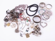 A general collection of costume jewellery, bangles necklaces, bracelets etc.