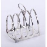 A silver four-piece toast rack, London, maker H.A., weight approximately 3.75oz, 3.50 H (inc