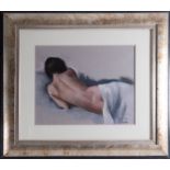 Domingo Carmen Gloria, (Barcelona), original pastel, 'Reclining II', 40cm x 50cm, framed and glazed,