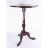 A 19th Century dish top mahogany tripod table, height 70cm.