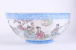 An oriental eggshell bowl, 15cm diameter.