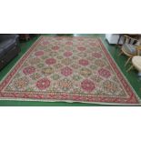 LARGE AXMINSTER CARPET 'AXMOR' RECTANGULAR PATTERNED FLOOR RUG, APPROXIMATELY 3.5M X 2.7M